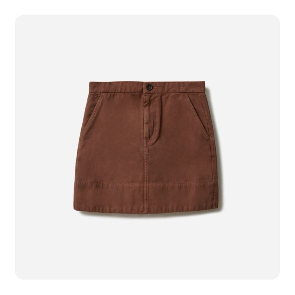 β
NWT Everlane Canvas Stamp Skirt - Brick Brown β
- Picture 1 of 17